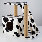 Домик для кошек с когтеточкой «Домосед», 60×35×56 см, с лестницей и площадкой, цвет МИКС - Фото 2