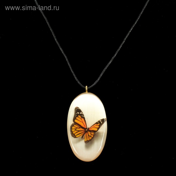 Кулон «Бабочки», 3D, 3×5,5 см, селенит - Фото 1