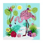 Разделочная доска-подставка «Фламинго», 18×18 см, цвет МИКС - Фото 2
