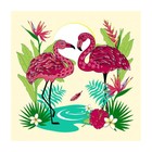 Разделочная доска-подставка «Фламинго», 18×18 см, цвет МИКС - Фото 4