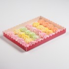 Коробочка для печенья с PVC крышкой, красный, 23,5 х 30 х 3 см - Фото 1