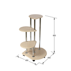 Подставка «Троечка», 650 × 650 × 850 мм, цвет дуб белёный - Фото 3