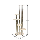 Подставка «Шестёрочка», 650 × 650 × 1600 мм, цвет дуб белёный - Фото 3