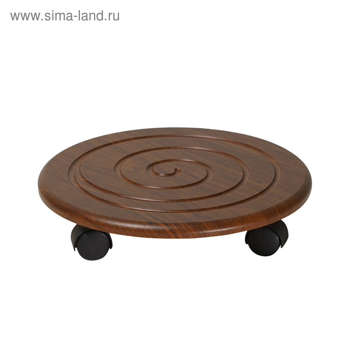 Комплект напольных подставок «Спираль» (2 шт), 345 × 345 × 70 мм, цвет орех - Фото 1