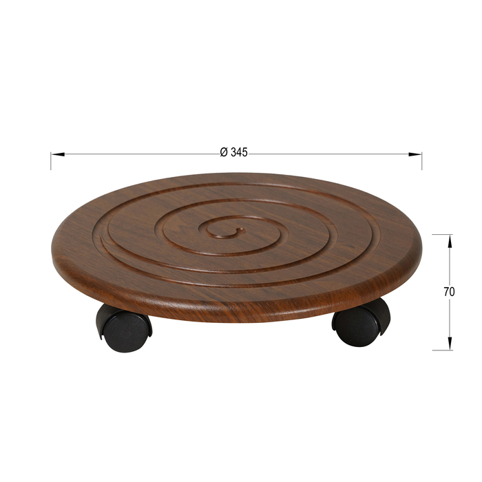 Комплект напольных подставок «Спираль» (2 шт), 345 × 345 × 70 мм, цвет орех - фото 1907020744