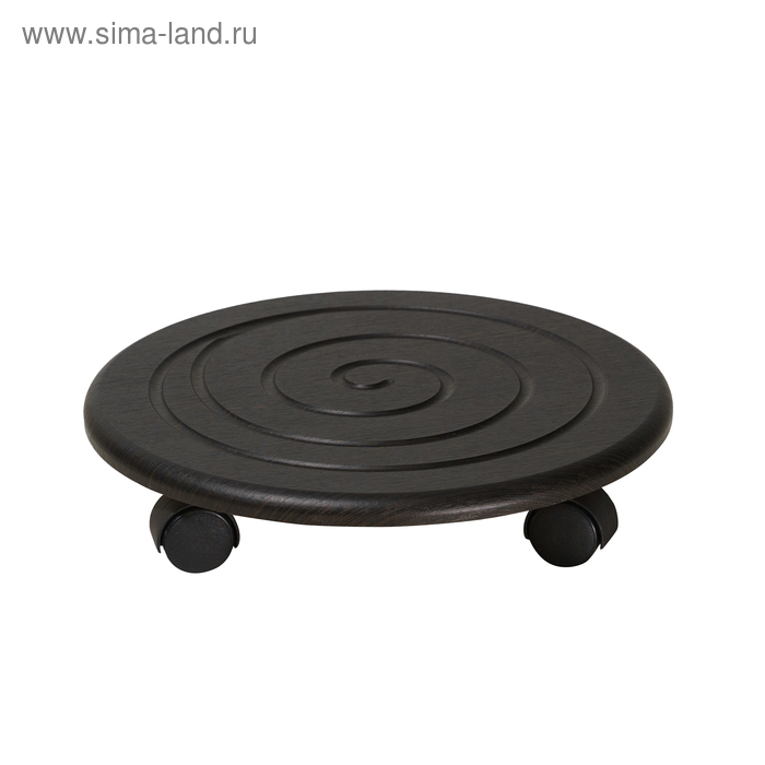 Комплект напольных подставок «Спираль» (2 шт), 345 × 345 × 70 мм, цвет венге - Фото 1