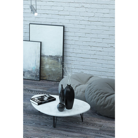 Стол журнальный «Дадли», 940 × 690 × 246 мм, цвет белый бетон