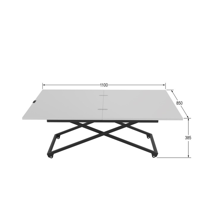 Стол трансформируемый «Андрэ Loft», 850 (1100) × 550 (850) × 400 (725) мм, ЛДСП, белый - фото 1925999791