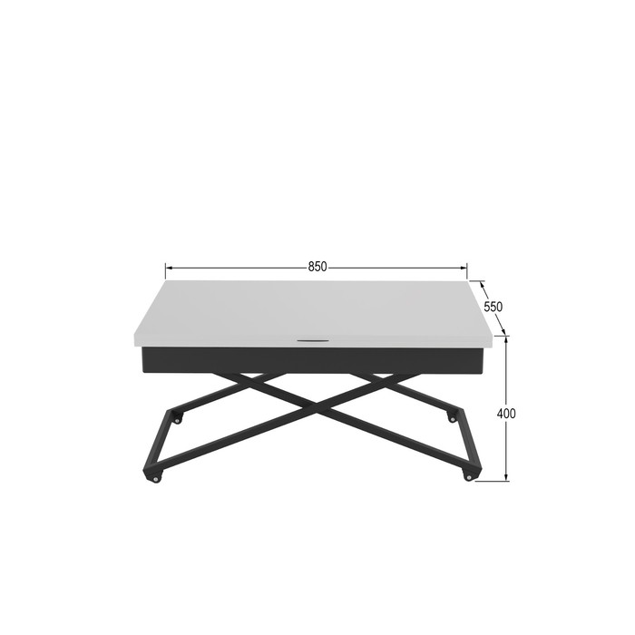 Стол трансформируемый «Андрэ Loft», 850 (1100) × 550 (850) × 400 (725) мм, ЛДСП, белый - фото 1925999792