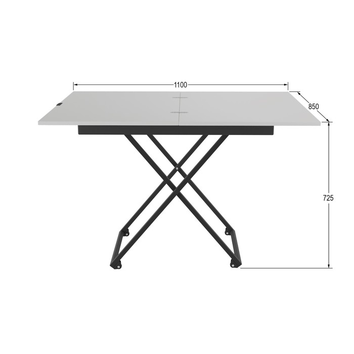 Стол трансформируемый «Андрэ Loft», 850 (1100) × 550 (850) × 400 (725) мм, ЛДСП, белый - фото 1925999793