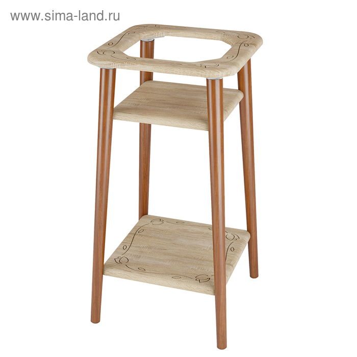 Подставка для цветов «Флора», 375 × 375 × 770 мм, цвет дуб сонома - Фото 1