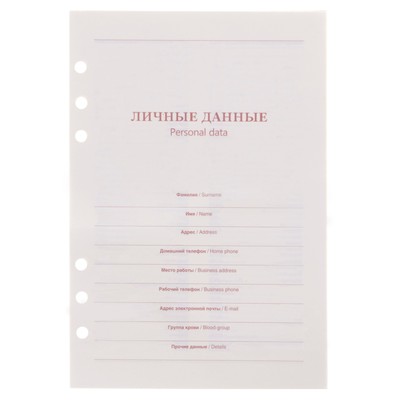 Сменный блок для органайзера «Кремовый», А5, 80 листов в клетку, тонированный