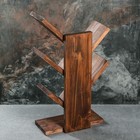 Книжная полка 32 х 15 х 59 см, 5 полок, цвет тёмный, сосна - Фото 3