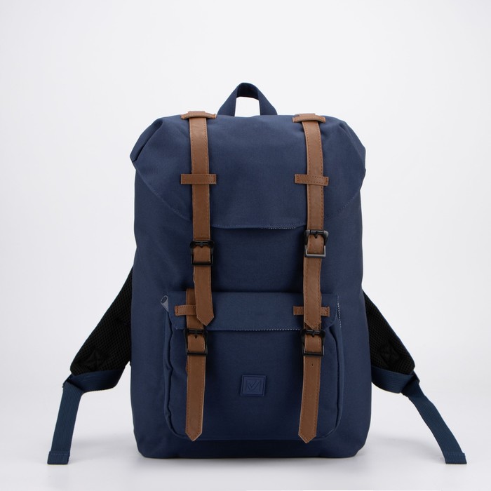 Рюкзак, отдел на шнурке, цвет синий - Фото 1