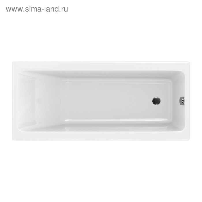 Ванна акриловая Cersanit CREA 180×80 см, прямоугольная, белая, без каркаса и панели - Фото 1
