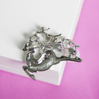 Брошь «Олень», цветная в серебре - Фото 2