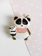 Брошь «Панды», цветная в золоте - Фото 8