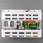 Органайзер навесной для специй IDEA, 38×7.5×27 см, пластик, белый - Фото 4