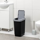 Контейнер для мусора «Твин», 25 л, серый - Фото 2