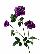 Цветы искусственные «Роза тройная», 6×61 см, фиолетовые 4301719