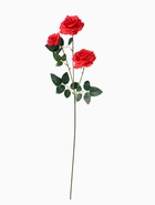 Цветы искусственные «Роза тройная», 6×61 см, красные - Фото 3