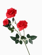 Цветы искусственные «Роза тройная», 6×61 см, красные - Фото 4
