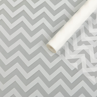 Пленка для цветов, матовая,"Зигзаг", белый, 0,6 х 10 м