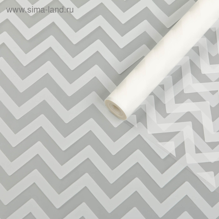 Пленка для цветов, матовая,"Зигзаг", белый, 0,6 х 10 м - Фото 1