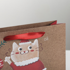 Пакет горизонтальный крафтовый «Котик», 23 х 18 х 8 см - Фото 3