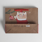 Пакет горизонтальный крафтовый «Котик», 23 х 18 х 8 см - Фото 4