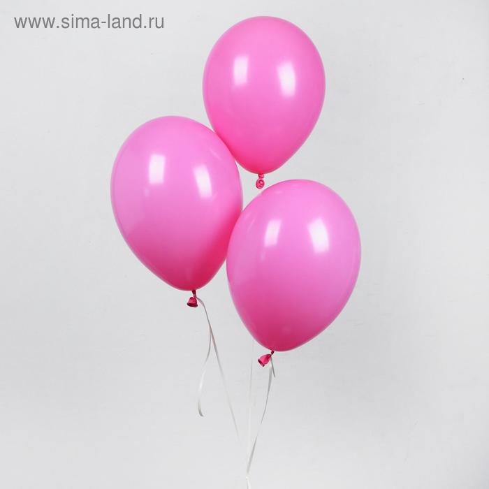 Шар латексный 12", пастель, набор 25 шт., цвет розовый - Фото 1