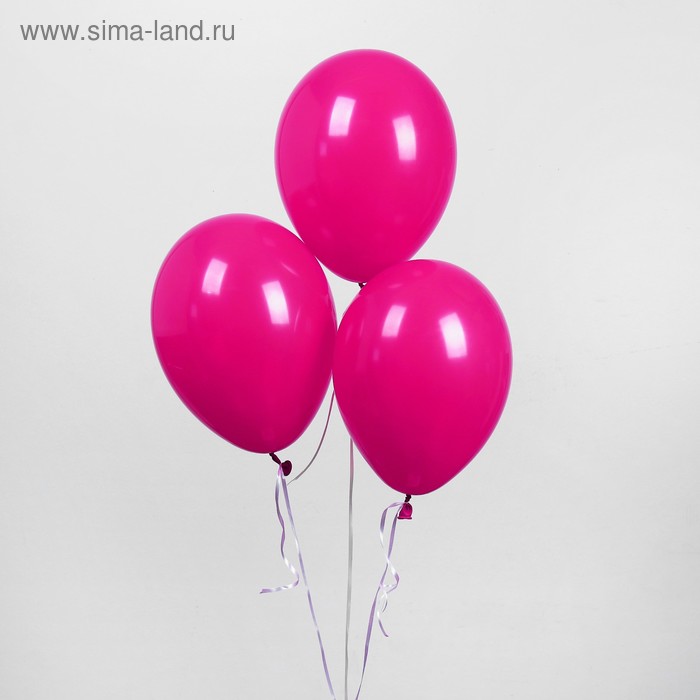 Шар латексный 12", пастель, набор 25 шт., цвет фуксии - Фото 1