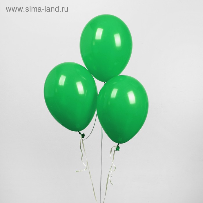 Шар латексный 12", пастель, набор 25 шт., цвет зелёный - Фото 1