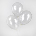 Шар латексный 12", пастель, набор 25 шт., цвет прозрачный - Фото 1