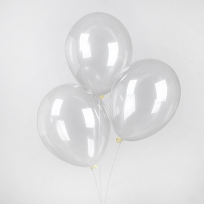 Шар латексный 12", пастель, набор 25 шт., цвет прозрачный
