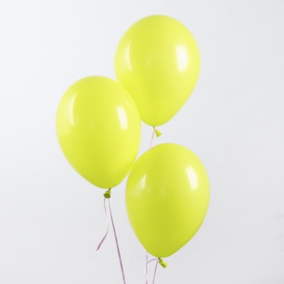 Шар латексный 12", пастель, набор 25 шт., цвет лимонный