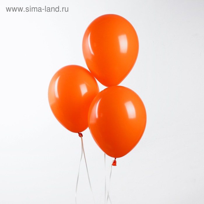 Шар латексный 14", пастель, набор 25 шт., цвет оранжевый - Фото 1
