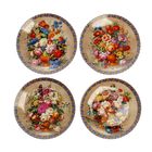 Тарелка декоративная керамика "Цветочное ассорти" МИКС диаметр 20 см - Фото 3