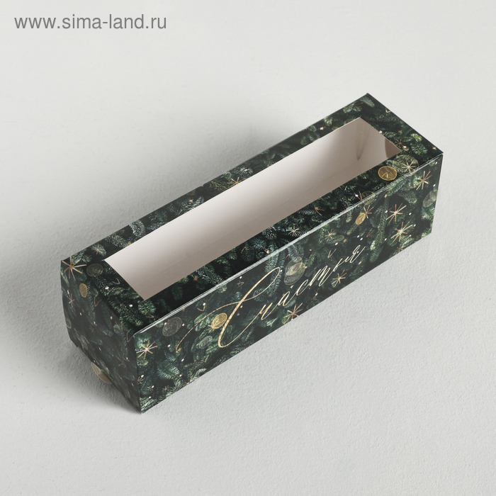 Коробочка для макарун «Зимняя сказка», 18 × 5.5 × 5.5 см - Фото 1