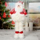 Мягкая игрушка "Дед Мороз в пышной шубе" 19*55 см (в сложенном виде 37 см), красно-белый - Фото 2
