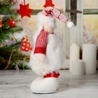 Мягкая игрушка "Дед Мороз в пышной шубе" 19*55 см (в сложенном виде 37 см), красно-белый - Фото 3