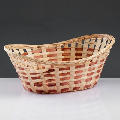 Корзина плетёная для хранения «Ладья», 41×28×15 см, бамбук