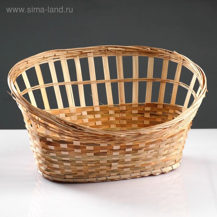 Корзина для подарков, 29×37×10/21, дно 12×29 см, бамбук - Фото 1