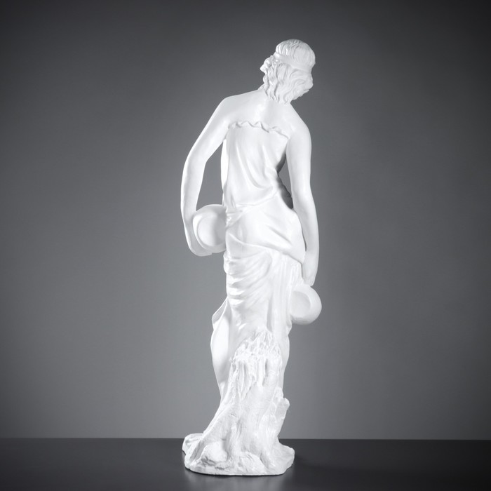 Фигура "Девушка с двумя кувшинами" белая, 32х43х116см - фото 1899698831