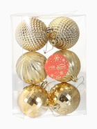 Ёлочные игрушки «Диско МИКС», шары новогодние, d=6 см, набор 6 шт., золотистый - Фото 8