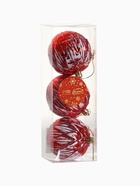 Ёлочные игрушки «Иней», шары новогодние, d=7 см, набор 3 шт., красный - Фото 5