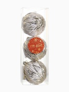 Ёлочные игрушки «Иней», шары новогодние, d=7 см, набор 3 шт., золотистый - Фото 4