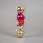 Ёлочные игрушки «Ария», шары новогодние, d=6 см, набор 4 шт., МИКС - фото 119686625