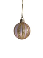 Ёлочные игрушки «Гламурный МИКС», шары новогодние, d=4 см, набор 35 шт., золотисто-розовый 4192758