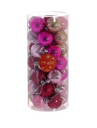 Ёлочные игрушки «Гламурный МИКС», шары новогодние, d=4 см, набор 35 шт., золотисто-розовый - Фото 8